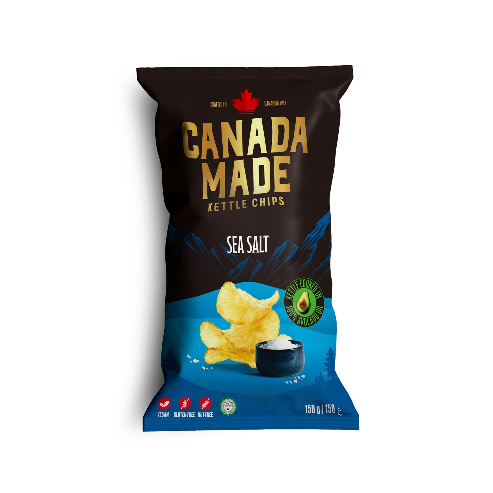 Canada Made Sea Salt Kettle Chips 150g