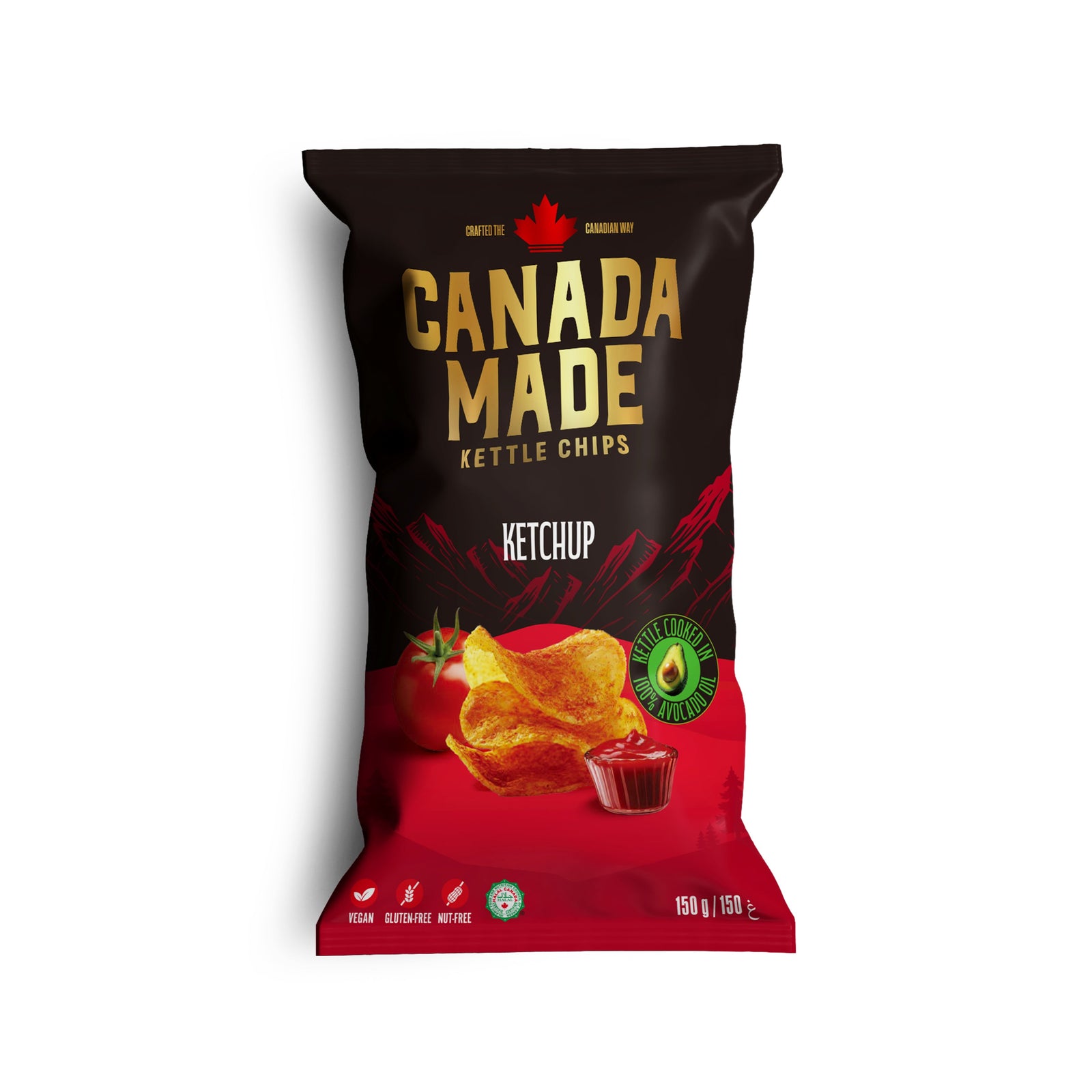 Canada Made Ketchup Kettle Chips 150g