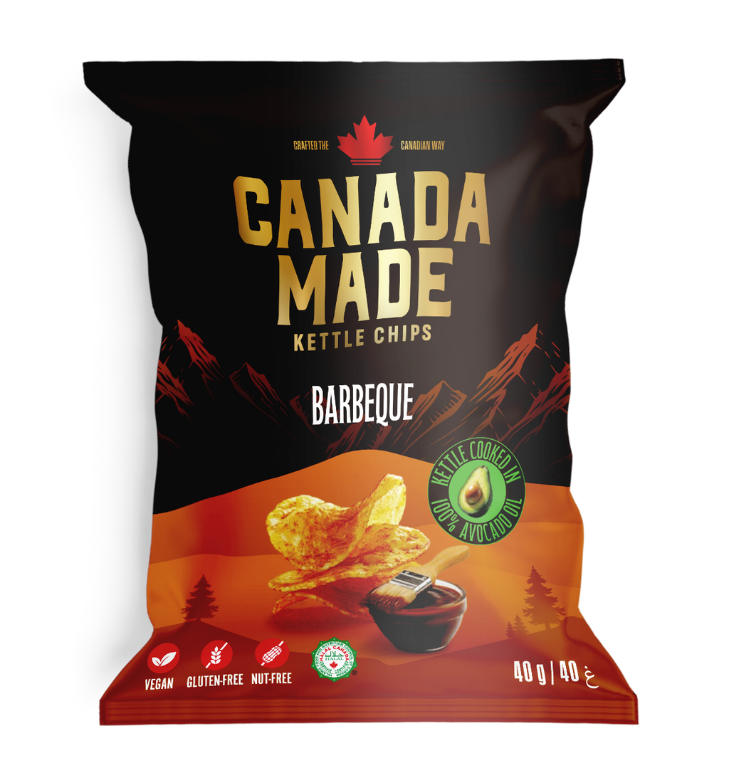 Canada Made Avocado Oil Kettle Cooked Barbeque Potato Chips 40g bag